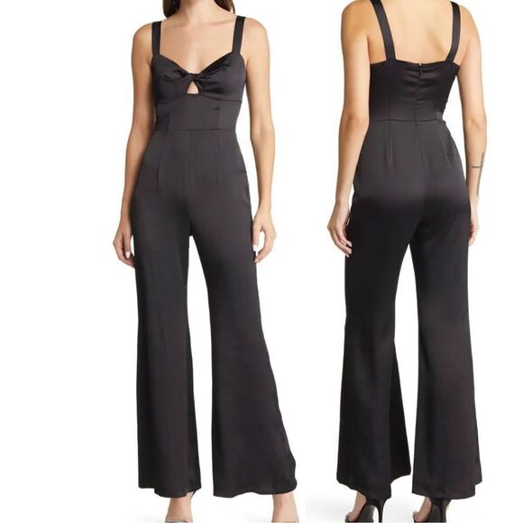 CHELSEA28 Twist Detail Satin Jumpsuit size 2X NWOT - Picture 1 of 9